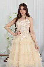 ⁦فستان تل مطرز ميد⁩ - الصورة ⁦7⁩