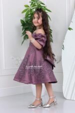 ⁦فستان بناتي انيق بأكمام بوف⁩ - الصورة ⁦5⁩