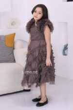 ⁦فستان بناتي تل طبقات فخمة⁩ - الصورة ⁦4⁩