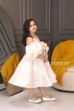 ⁦فستان بناتي راقي بأكمام بوف⁩ - الصورة ⁦3⁩