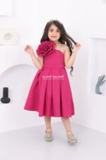 ⁦فستان بناتي سواريه بوردة بالكتف⁩ - الصورة ⁦3⁩