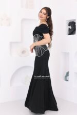 ⁦فستان سهرة بأكمام اوف شولدر أنيقة⁩ - الصورة ⁦6⁩