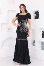 ⁦فستان سهرة بأكمام اوف شولدر أنيقة⁩ - الصورة ⁦2⁩