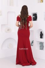 ⁦فستان سهرة بأكمام اوف شولدر أنيقة⁩ - الصورة ⁦7⁩