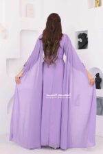 ⁦فستان سهرة بأكمام كيب⁩ - الصورة ⁦7⁩