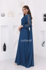 ⁦فستان سهرة بأكمام كيب⁩ - الصورة ⁦6⁩