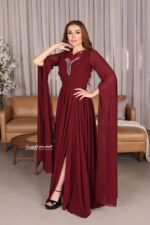 ⁦فستان سهرة بأكمام منديل راقية⁩ - الصورة ⁦4⁩
