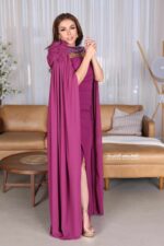 ⁦فستان سهرة بأكمام منديل فخمة⁩ - الصورة ⁦5⁩