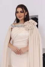 ⁦فستان سهرة بأكمام منديل فخمة⁩ - الصورة ⁦4⁩