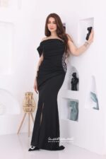 ⁦فستان سهرة بتطريز جانبي فخم⁩ - الصورة ⁦6⁩