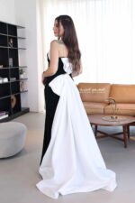⁦فستان سهرة بتطريز ورد⁩ - الصورة ⁦3⁩