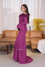 ⁦فستان سهرة بتطريز ورد فخم⁩ - الصورة ⁦6⁩