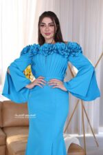 ⁦فستان سهرة بتطريز ورد فخم⁩ - الصورة ⁦5⁩