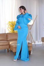 ⁦فستان سهرة بتطريز ورد فخم⁩ - الصورة ⁦3⁩