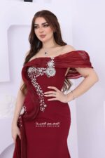 ⁦فستان سهرة بشال فاخر⁩ - الصورة ⁦5⁩