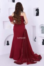 ⁦فستان سهرة بشال فاخر⁩ - الصورة ⁦7⁩