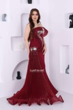 ⁦فستان سهرة بشال فاخر⁩ - الصورة ⁦3⁩