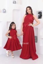 ⁦فستان سهرة بورود فخمه⁩ - الصورة ⁦3⁩