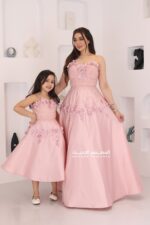⁦فستان سهرة زهري مزين بورد⁩ - الصورة ⁦4⁩