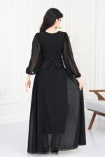 ⁦فستان سهرة شيفون مطرز ترتر⁩ - الصورة ⁦3⁩