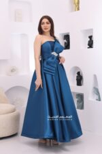 ⁦فستان سهرة فخم بفيونكة بالصدر⁩ - الصورة ⁦3⁩