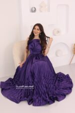 ⁦فستان سهرة فخم بفونكة بالصدر⁩ - الصورة ⁦5⁩