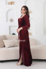 ⁦فستان سهرة مخمل⁩ - الصورة ⁦5⁩