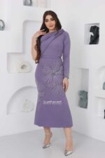 ⁦فستان سهرة ملكي بكم أنيق⁩ - الصورة ⁦2⁩