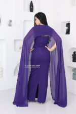 ⁦فستان سهرة ناعم بأكمام طويلة⁩ - الصورة ⁦6⁩