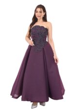 ⁦فستان سهره تب تطريز بالصدر⁩ - الصورة ⁦4⁩