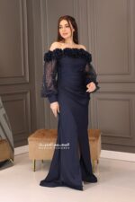 ⁦فستان سهره فخم بأكمام طويله⁩ - الصورة ⁦3⁩