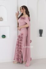 ⁦فستان سواريه أنيق بورد فخم⁩ - الصورة ⁦3⁩