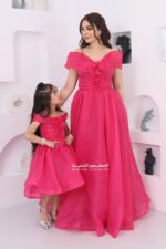 ⁦فستان سواريه بأكمام بوف أنيقه⁩ - الصورة ⁦3⁩