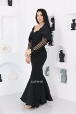 ⁦فستان سواريه بأكمام مطرزة⁩ - الصورة ⁦2⁩