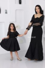 ⁦فستان سواريه بأكمام مطرزة⁩ - الصورة ⁦6⁩