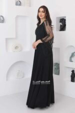 ⁦فستان سواريه بأكمام مطرزة أنيقه⁩ - الصورة ⁦4⁩