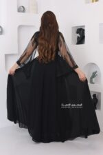 ⁦فستان سواريه بأكمام مطرزة أنيقه⁩ - الصورة ⁦6⁩