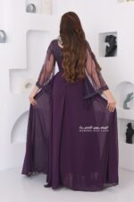 ⁦فستان سواريه بأكمام مطرزة أنيقه⁩ - الصورة ⁦7⁩