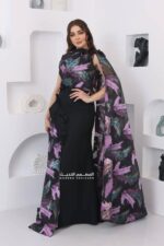 ⁦فستان سواريه ملكي بتطريز ورد⁩ - الصورة ⁦2⁩