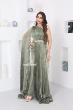 ⁦فستان سواريه ناعم بشال أنيق⁩ - الصورة ⁦2⁩