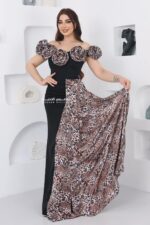 ⁦فستان سواريه ناعم بشال فخم⁩ - الصورة ⁦3⁩
