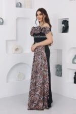 ⁦فستان سواريه ناعم بشال فخم⁩ - الصورة ⁦5⁩