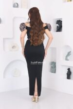 ⁦فستان سواريه ناعم بورود فخمة⁩ - الصورة ⁦4⁩