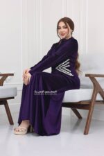 ⁦فستان طويل ناعم شتوي فخم⁩ - الصورة ⁦3⁩