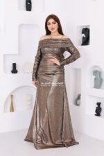 ⁦فستان طويل ناعم فخم⁩ - الصورة ⁦2⁩