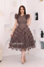 ⁦فستان قصير تل طبقات فخمة⁩ - الصورة ⁦2⁩