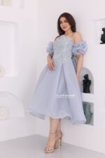 ⁦فستان ميدي سهرة بتطريز راقي⁩ - الصورة ⁦4⁩