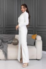 ⁦فستان ناعم بأكمام طويلة فخمة⁩ - الصورة ⁦3⁩