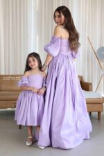 ⁦فستان بناتي راقي بأكمام بوف⁩ - الصورة ⁦4⁩