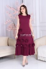 ⁦فستان ناعم قصير فخم⁩ - الصورة ⁦3⁩